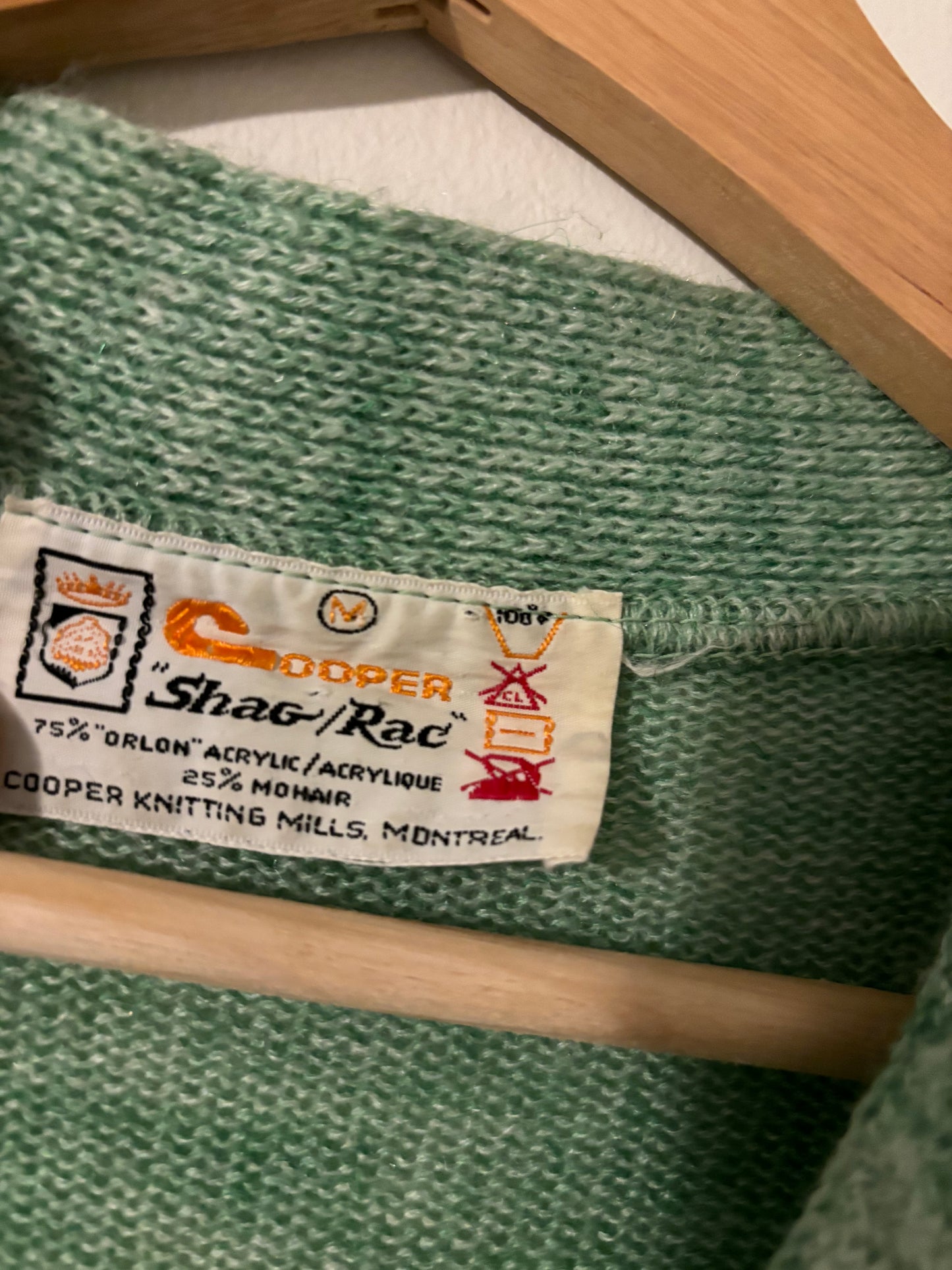 Cooper Mohair Light Green Cardigan