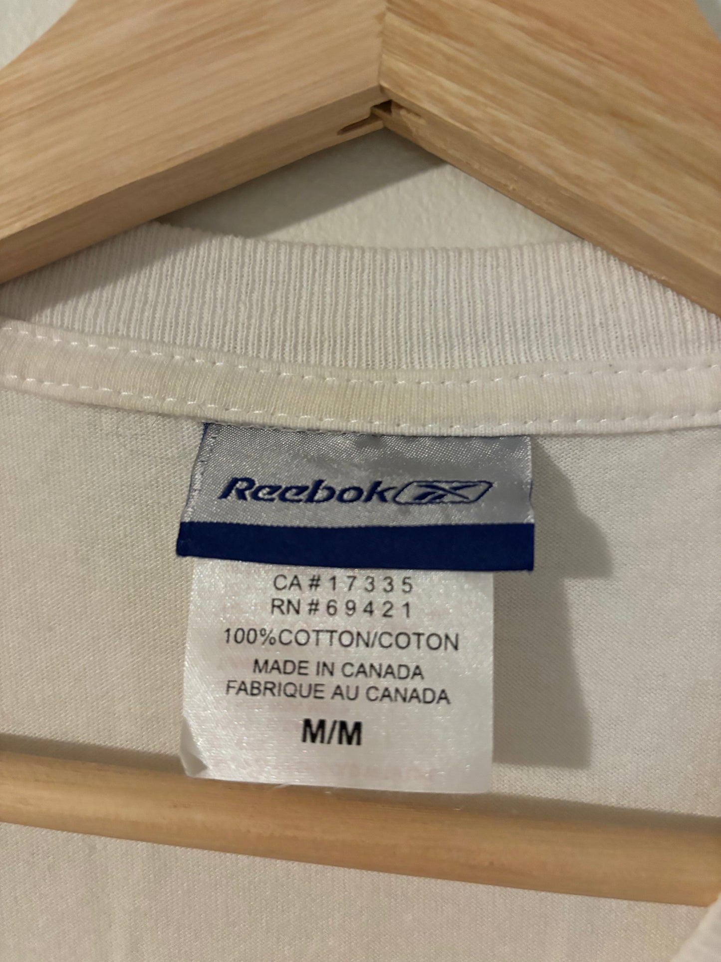 2000s Reebok White Graphic Tee