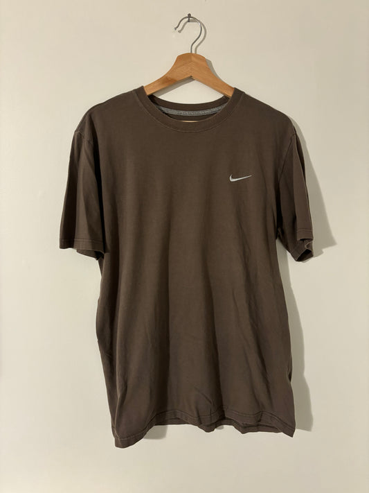 Brown Nike Small Swoosh Tee