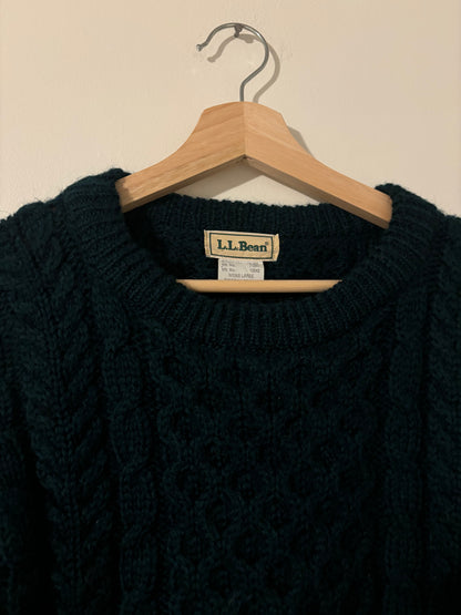 Vintage LL Bean Wool Fishermans Knit Sweater