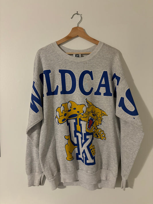 Rare Kentucky Wildcats Lee Sport Spell-Out Crewneck