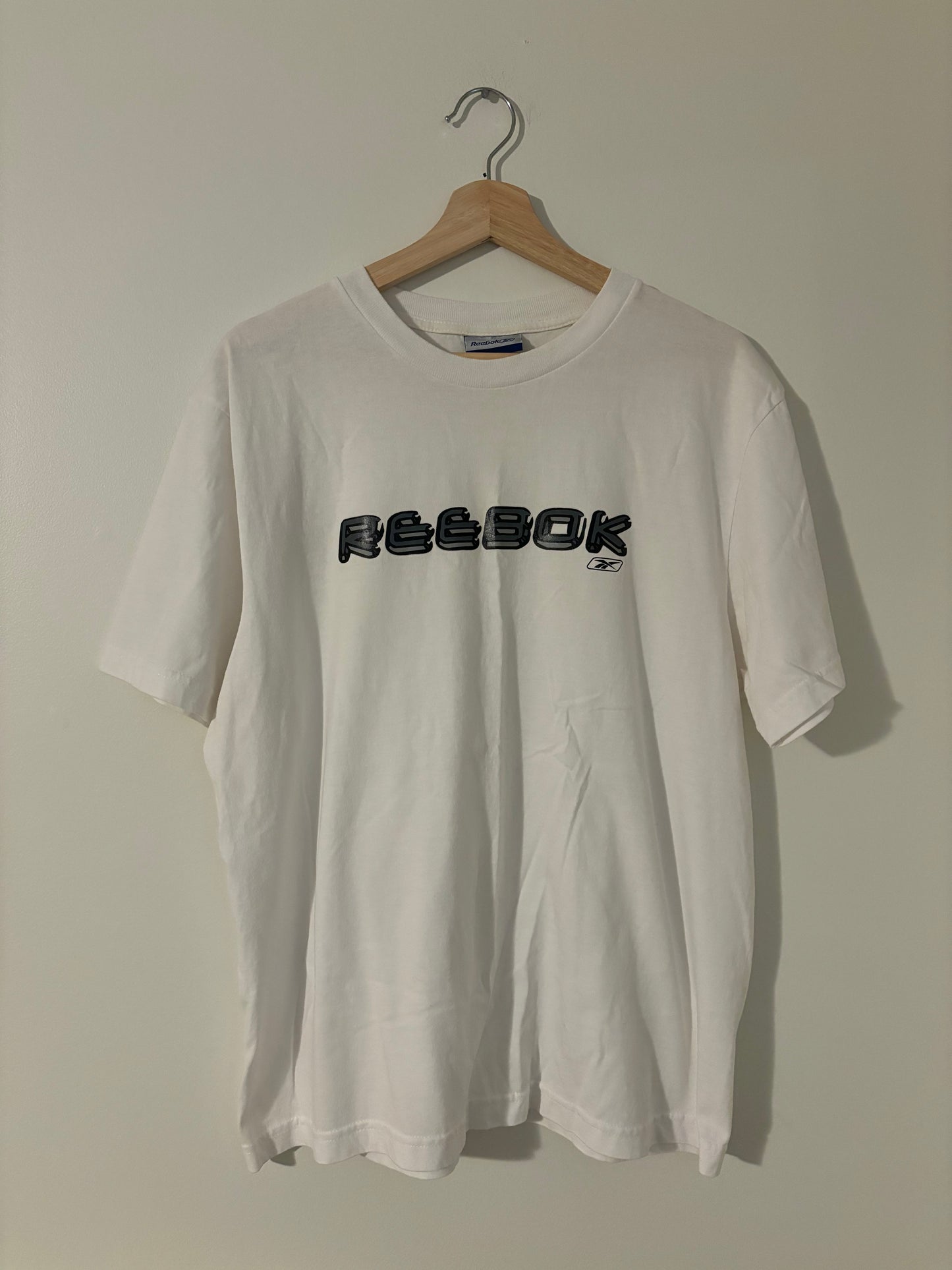 2000s Reebok White Graphic Tee