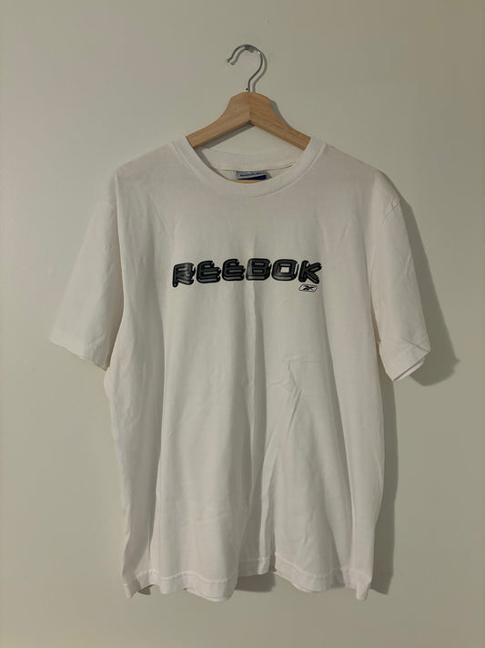 2000s Reebok White Graphic Tee