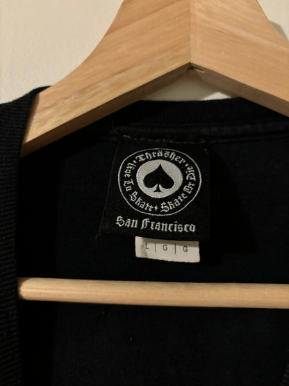 Black Thrasher Flames Tee